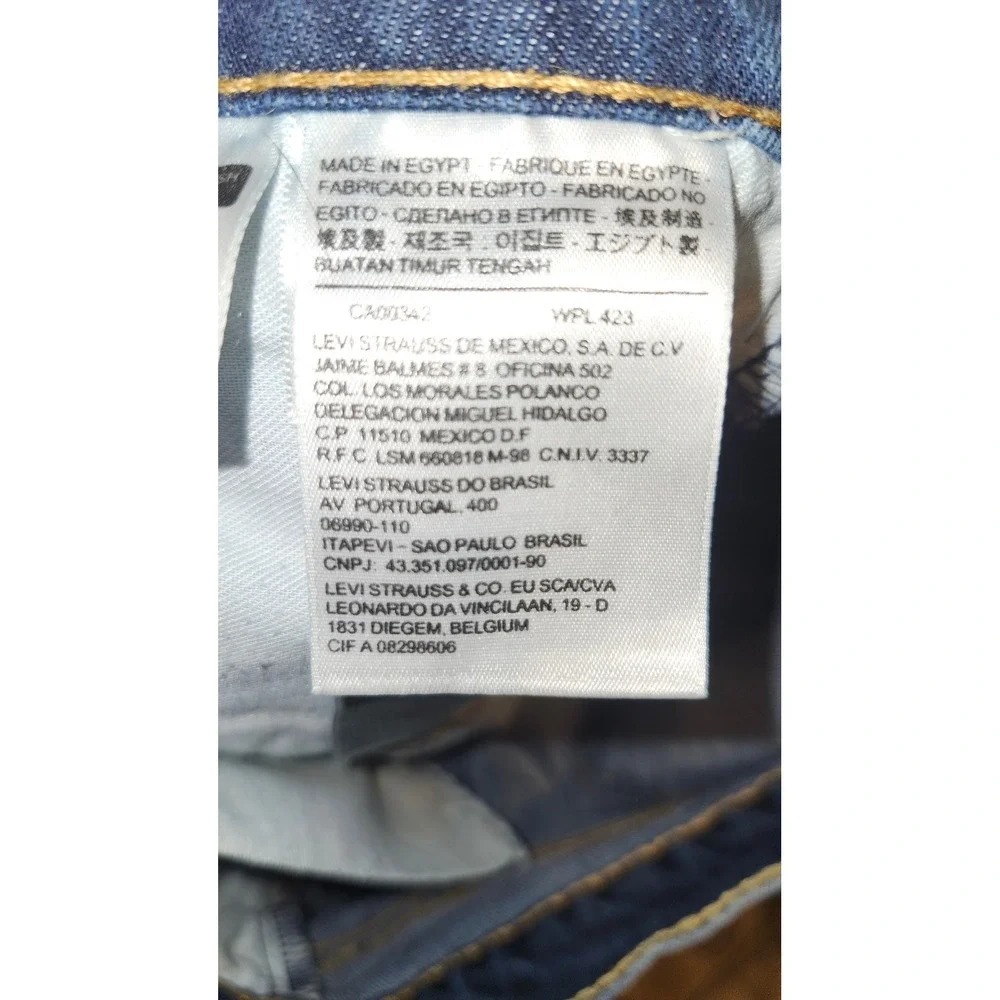 VTG Levis 511 Slim‎ Fit Jeans Mens 34x30 Medium Wash Blue Denim Great Fade